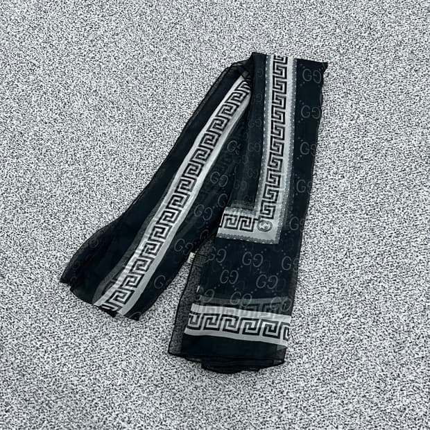 실측확인 고급 실크 스카프 0403M