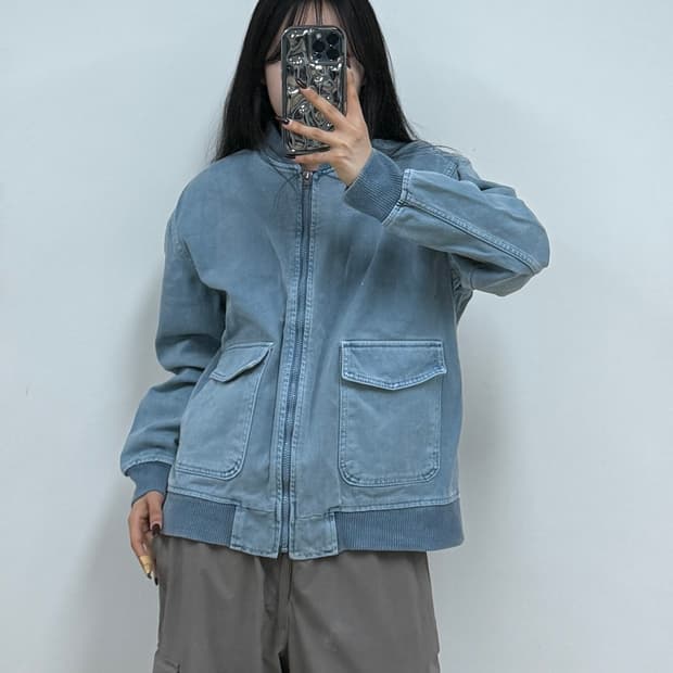 피츠 데님 블루종 자켓 E9