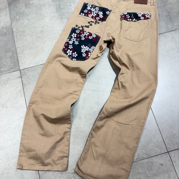 일본 오리엔탈 자수 팬츠