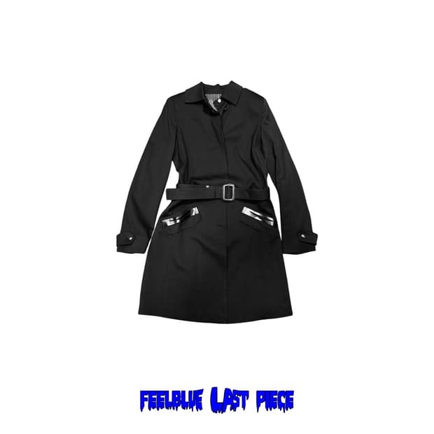 Leather Detail Accents Coat 고스펑크 트렌치 코트
