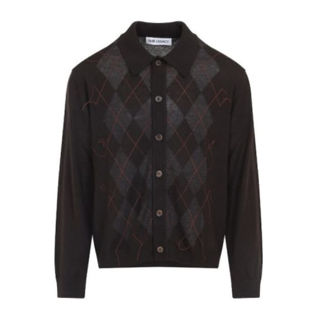 아워레가시 이브닝 폴로 가디건 브라운