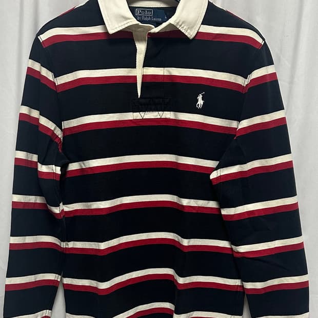 no.116 폴로 랄프로렌 스트라이프럭비티 L 상태굿