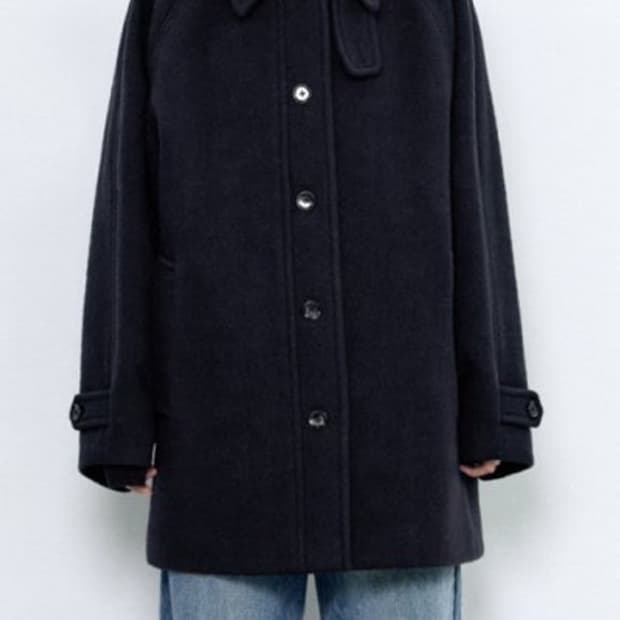 인사일런스 우먼 소프트 하프 발마칸 네이비 S