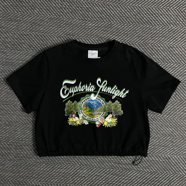 아크메드라비 스트링 크롭 티셔츠o 3117