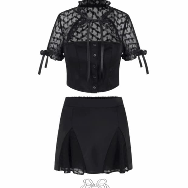 클라우드이모션[MADE]swan pearl satin 2piece set