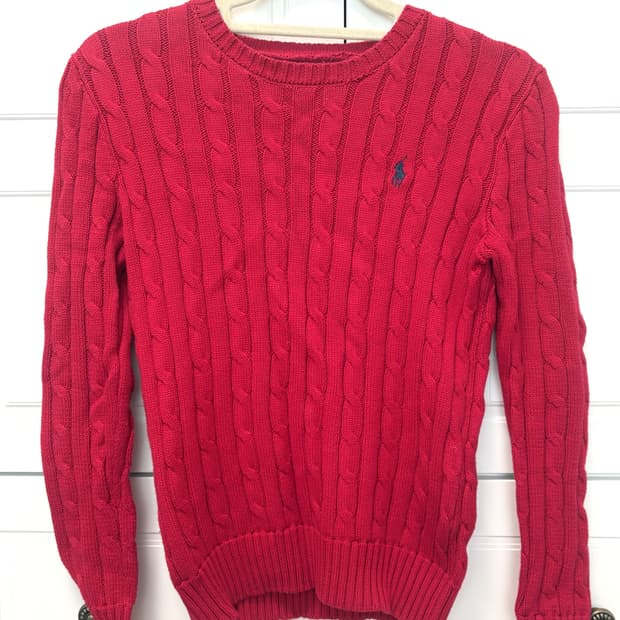 폴로 랄프로렌 여성 클래식 꽈배기 니트 xs