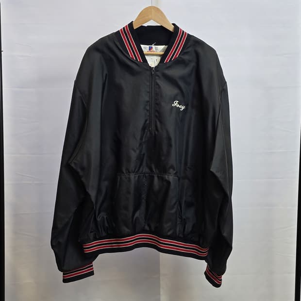 RENNOC USA 나일론 아노락 하프집 자켓 3XL 블랙