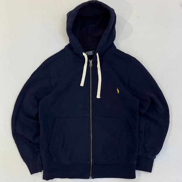 폴로 랄프로렌 와플 써멀 후드집업 네이비