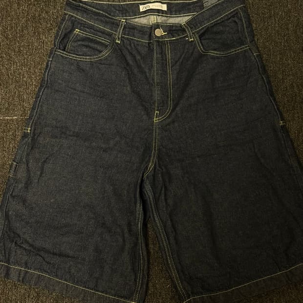 [44] 자라 진청 7부 데님 반바지