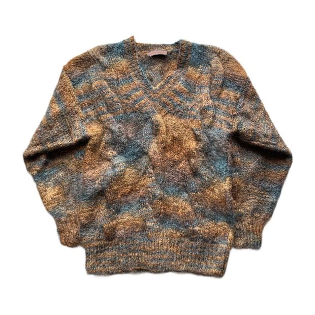 Bernat Klein mohair v neck sweater