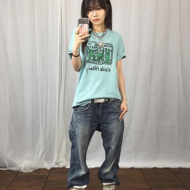 Uniqlo UT Keith Haring Blue Tee