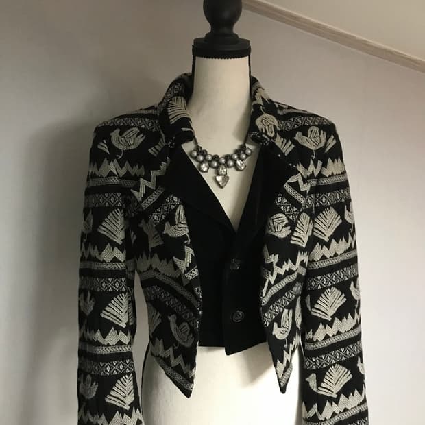 Layered Jacquard Spencer Jacket