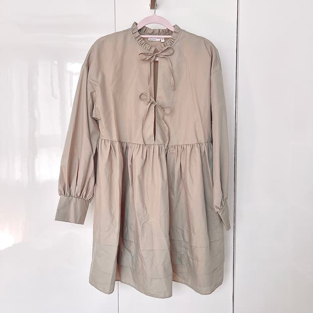 영국브랜드 ASOS 베이지 베이비돌 드레스 원피스 새상품 uk8