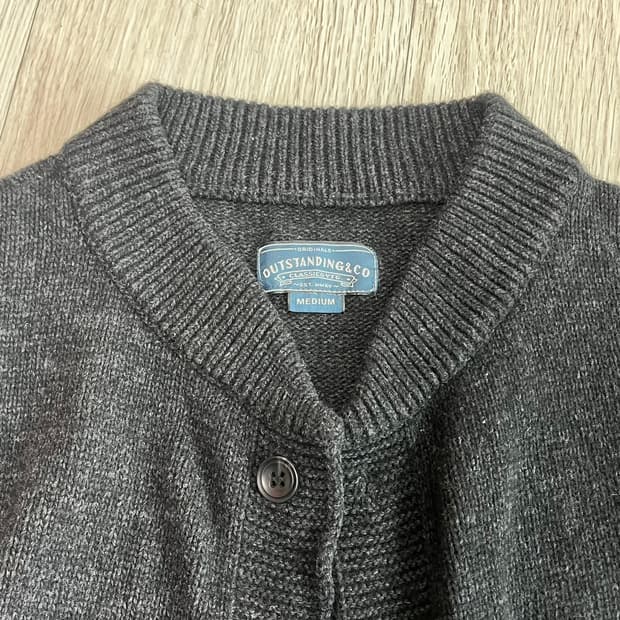 아웃스탠딩 피셔맨 가디건 차콜 (M)