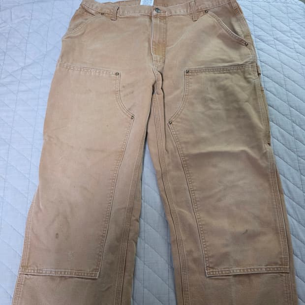 [38X34] 칼하트 더블니 B136 BRN 워크팬츠 굿 T-6