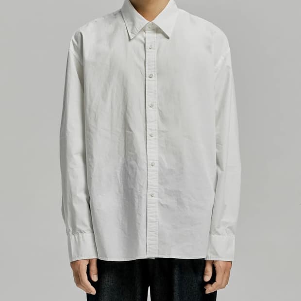 (S) 유니온블루 런드리셔츠 화이트