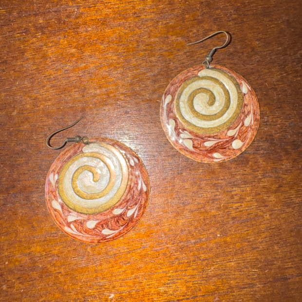 빈티지 스파이럴 귀걸이