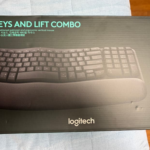 (미개봉)로지텍 웨이브 Keys 리프트 콤보 무선 키보드마우스세트 