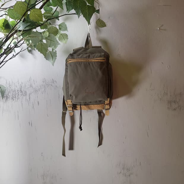 90s 헤드 레더 패치 빈티지 백팩