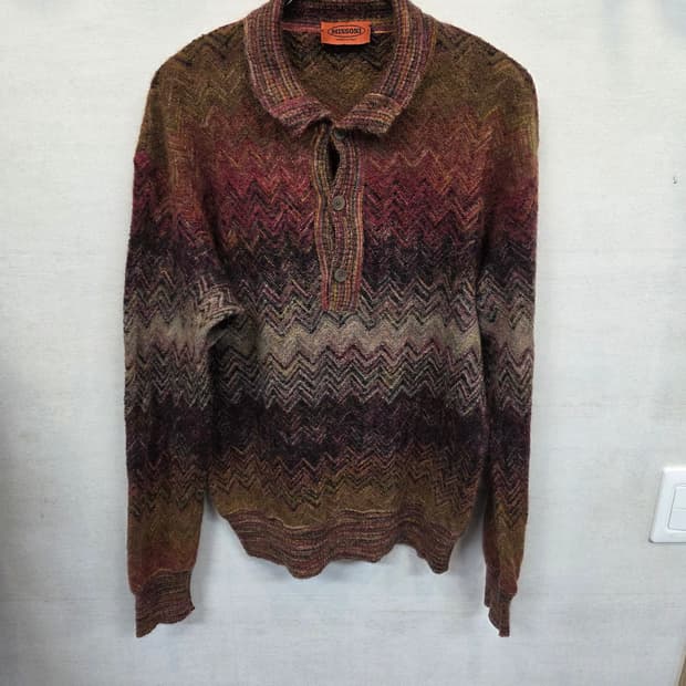 미쏘니 올드스쿨 빈티지 카라 니트 L