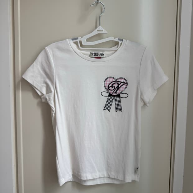 YOUHEE ROSETTE T-SHIRTS_WHITE