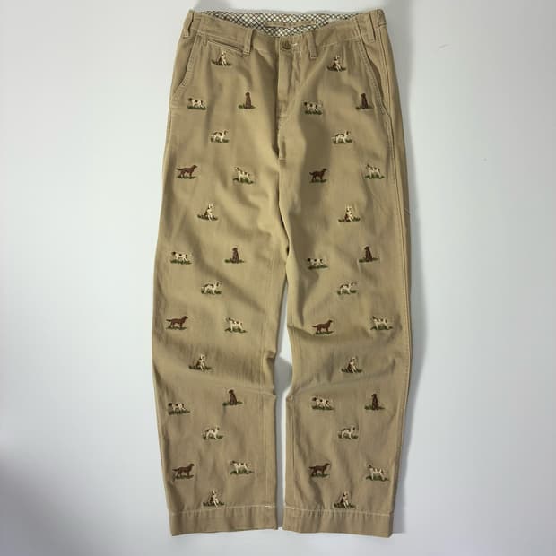 Polo   폴로 랄프로렌 90,s 도그 자수 치노 팬츠