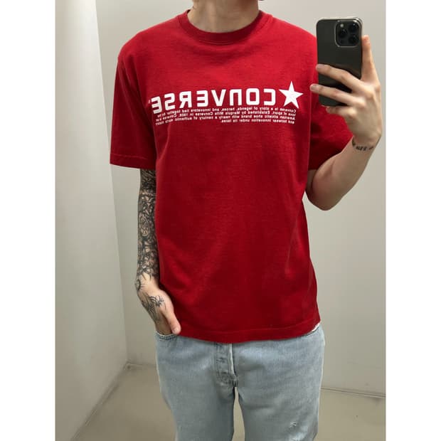 컨버스 패치 백프린팅 반팔티 r4050