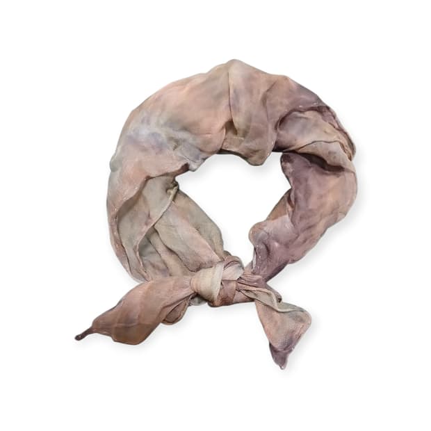 모리걸 퍼플 수채화 실크 스카프 