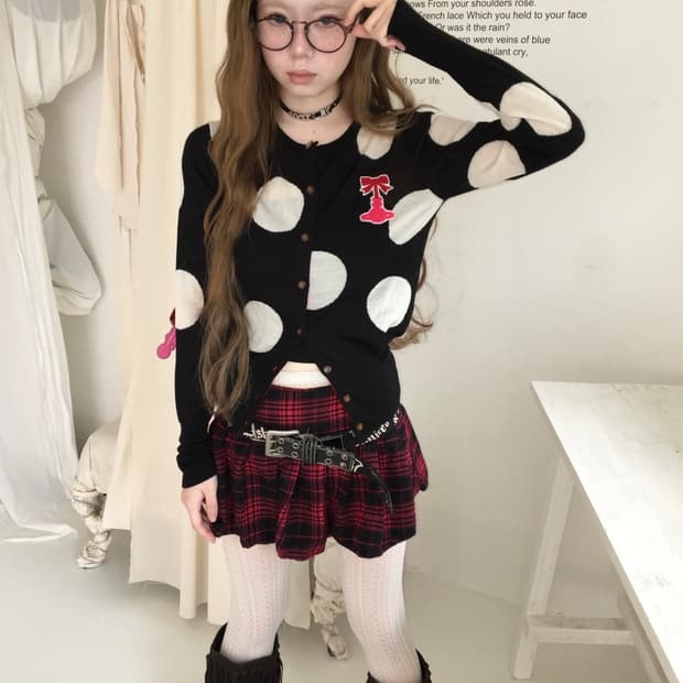 비비안웨스트우드 도트 가디건