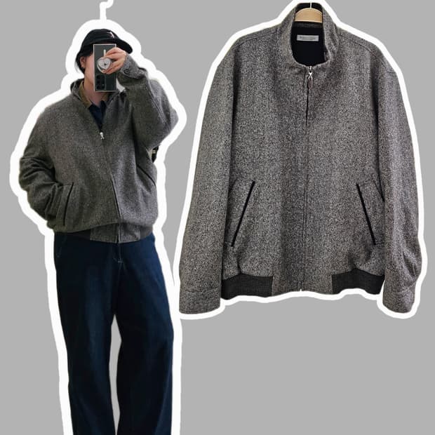 Rotary group 울 헤링본 블루종