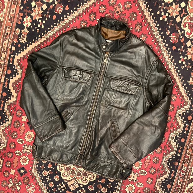 ( XL-2XL ) 워크웨어 아메카지 빈티지가죽 레더자켓 에이징가죽