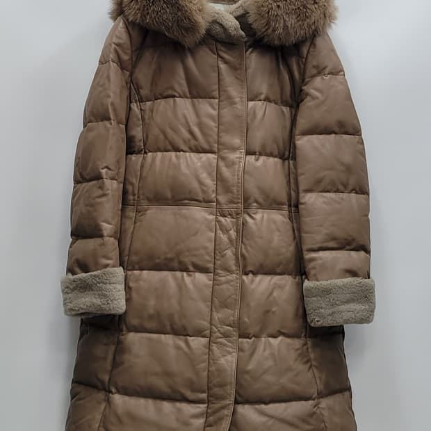 Chalayan 살라얀 이탈리아 양가죽 다운 패딩 코트 / 여 M 카멜
