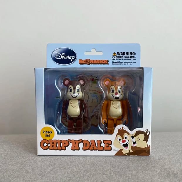 디즈니 칩앤데일 베어브릭 (박스풀, 상태 아주 좋음)