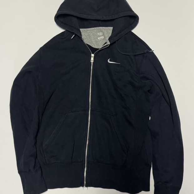 나이키 올드스쿨 솔로 스우시 기모 후드집업 L 블랙