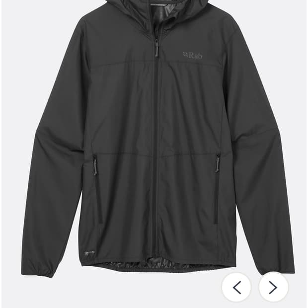 Rab 랩 바람막이 윈드개더 후디 자켓 블랙 UK S JPN M