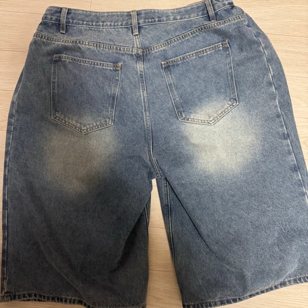 와이드 하프데님팬츠