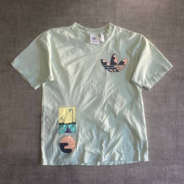 Adidas 아디다스 올드스쿨스트릿 대대장 반팔티셔츠 민트