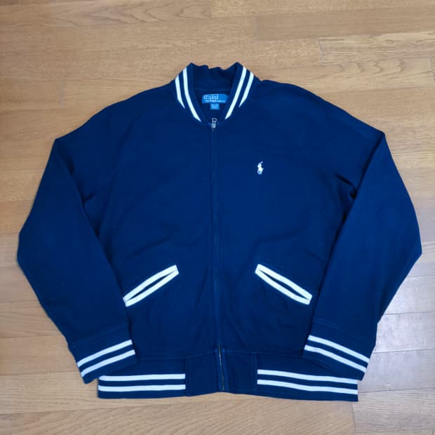 [XL] 폴로 랄프로렌 네이비 코튼 블루종 자켓