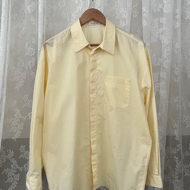 M) 드로우핏 긴소매 셔츠 옐로우