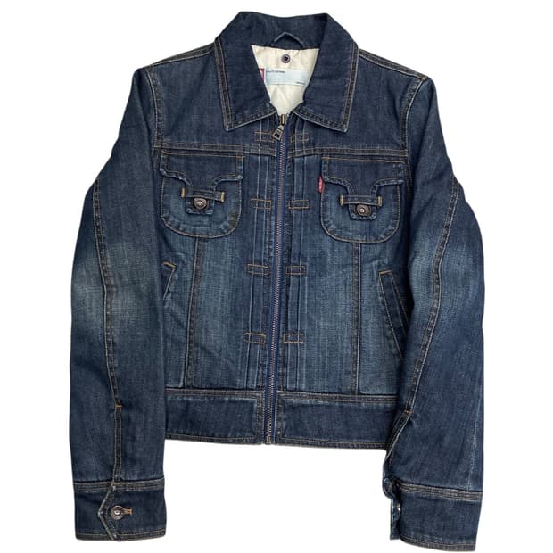 levis denim zip up