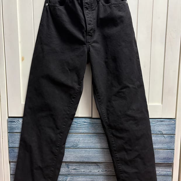 스투시 클래식 진 캔버스 블랙 32 사이즈