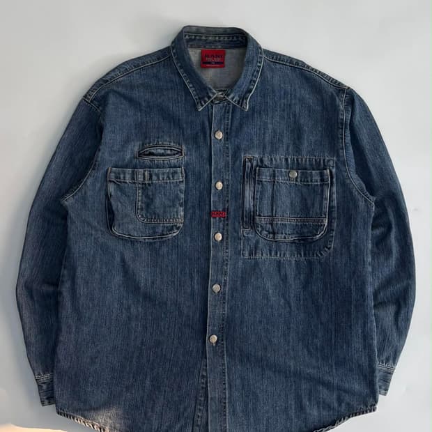 [XL] 칼카니 진스 90s 데님 셔츠 자켓