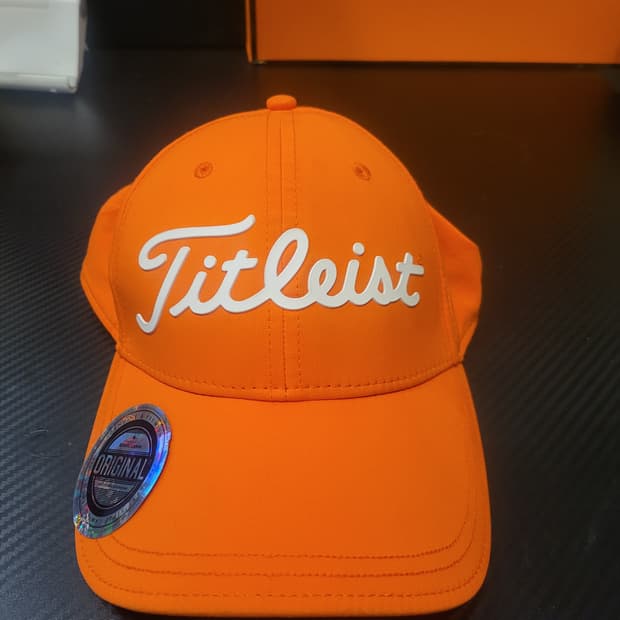 타이틀리스트 오렌지색 골프 모자