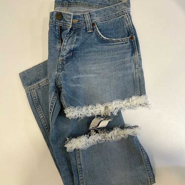 (희귀)Lee 가터벨트팬츠 더미스테리어스호텔