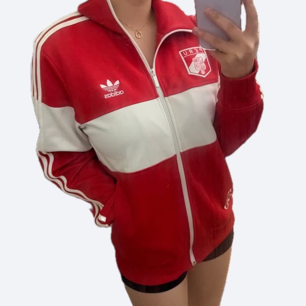 ❤️‍🔥아디다스 페루 빅로고 레드 화이트 트랙탑 져지❤️‍🔥