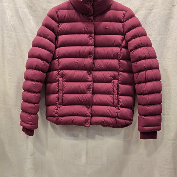 라코스테 여성 다운패딩 점퍼  버건디 S