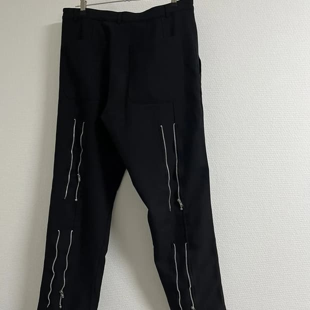 [L]꼼데가르송 블랙 지퍼 팬츠