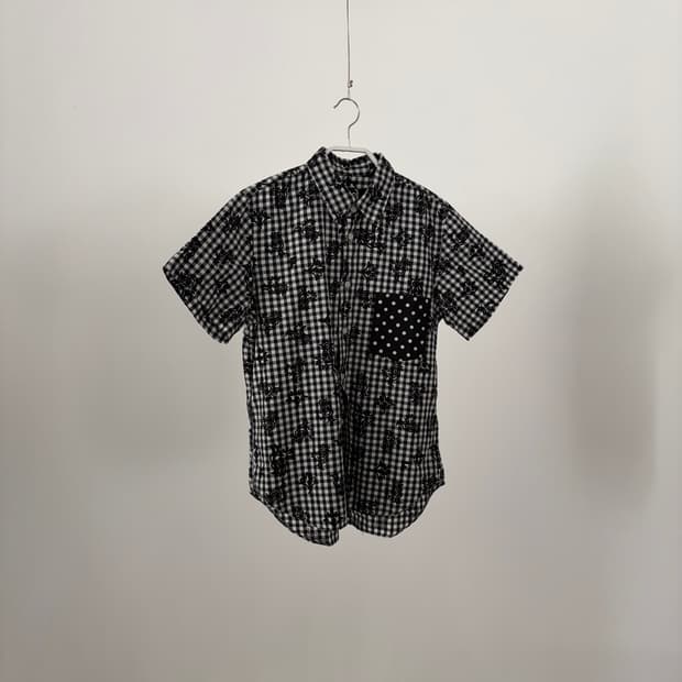 Dot Pocket Gingham Check Shirts