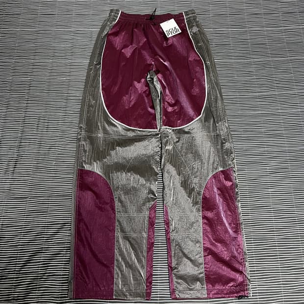 스컬프터 모터 트랙 팬츠 딥레드/차콜 XL