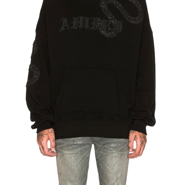Amiri snake glitter hoodie